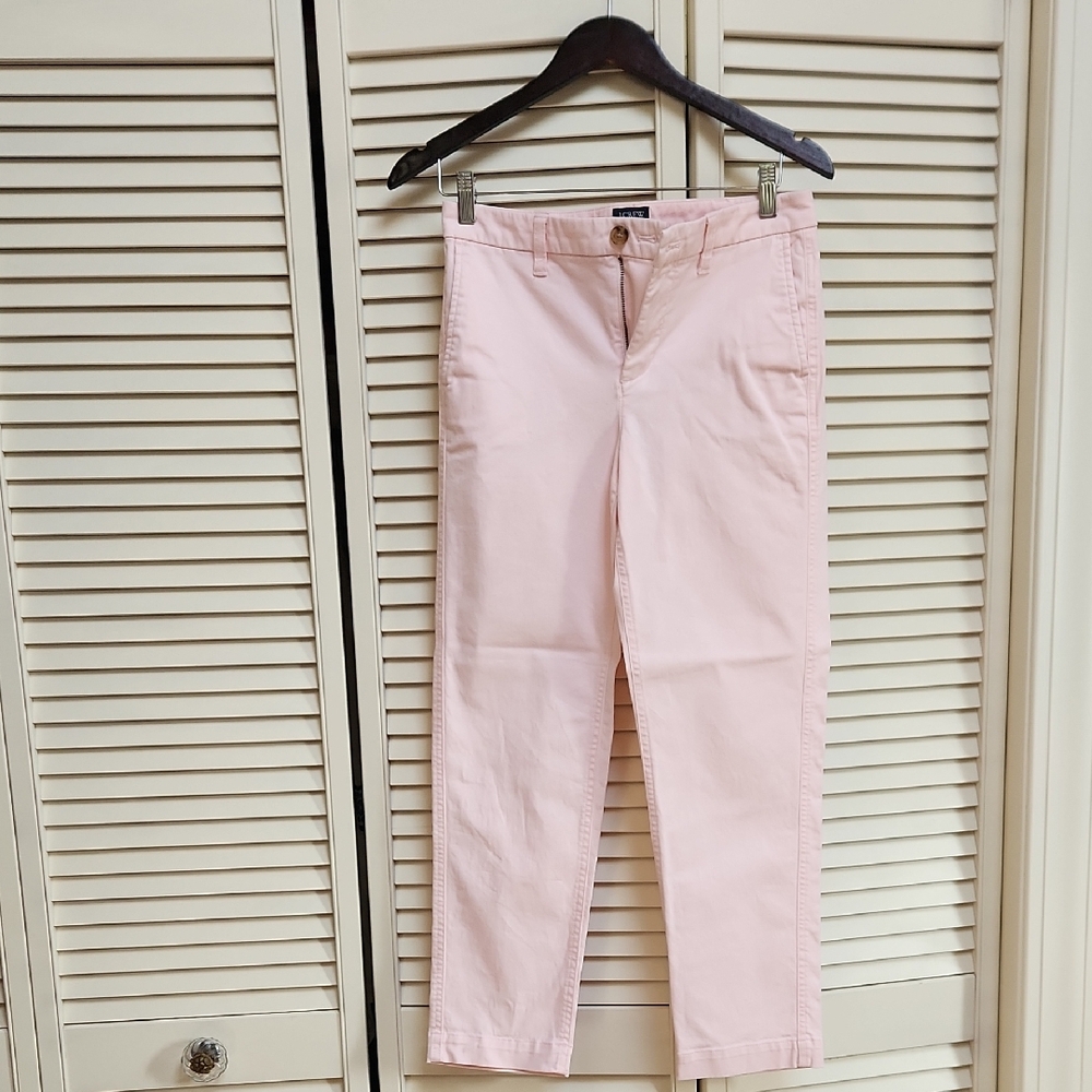 J. Crew Pink High-Rise Girlfriend Chino